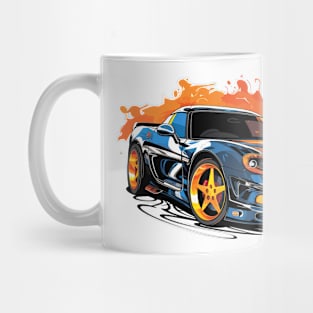 Racing Car Illustration Mug